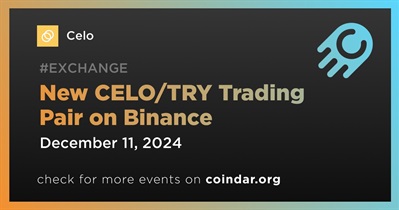 Binance üzerinden Yeni CELO/TRY Alım/Satım Çifti