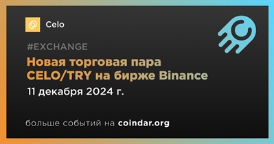 Binance добавит новую торговую пару CELO/TRY 11 декабря