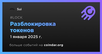 2,19% токенов SUI будет разблокировано 1 января