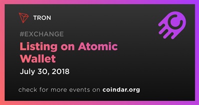 Atomic Wallet पर लिस्टिंग