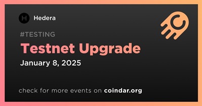 Hedera to Conduct Testnet Upgrade on January 8th