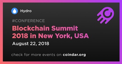 Blockchain Summit 2018 in New York, USA
