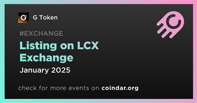 G Token to Be Listed on LCX Exchange in January