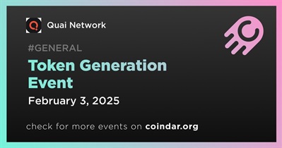 Quai Network to Start Token Generation Event on February 3rd