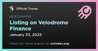 Official Trump to Be Listed on Velodrome Finance