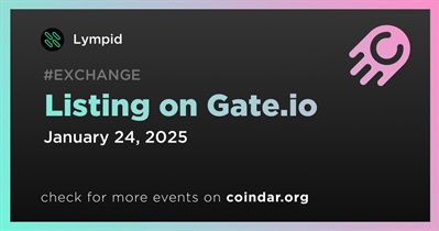 Lympid to Be Listed on Gate.io on January 24th