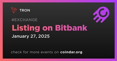 TRON to Be Listed on Bitbank on January 27th