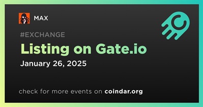 MAX to Be Listed on Gate.io on January 26th