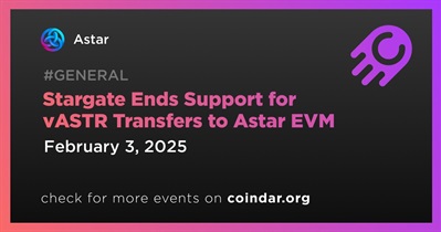 Stargate 终止对 vASTR 向 Astar EVM 转移的支持