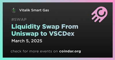 Vector Smart Gas Transfers Liquidity From Uniswap to VSCDex on March 5