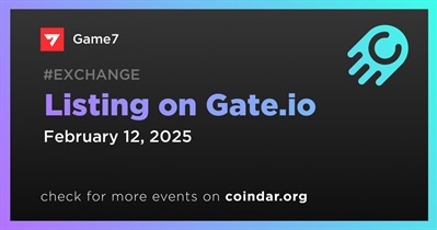 Game7 to Be Listed on Gate.io on February 12th