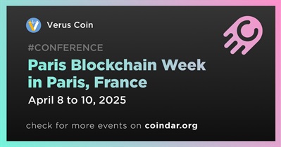 Verus Coin to Participate in Paris Blockchain Week in Paris on April 8th