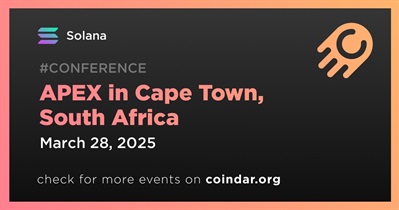 Solana to Organize APEX in Cape Town on March 28th