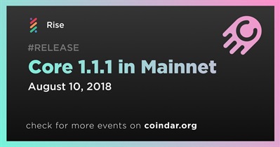 Core 1.1.1 sa Mainnet