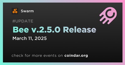 Swarm to Release Bee v.2.5.0  on March 11th