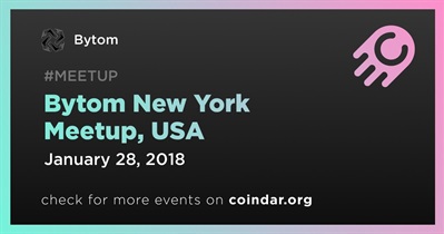 Bytom New York Meetup, USA