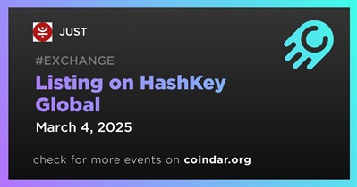 JUST to Be Listed on HashKey Global