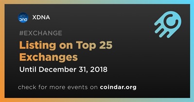Listing on Top 25 Exchanges