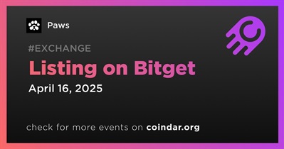 Paws to Be Listed on Bitget