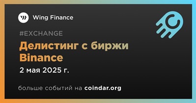 Binance проведет делистинг Wing Finance 2 мая