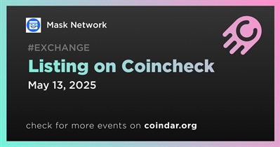 Mask Network to Be Listed on Coincheck on May 13th