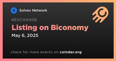 Solvex Network to Be Listed on Biconomy on May 6th