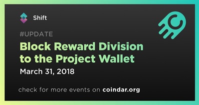 Block Reward Division to the Project Wallet