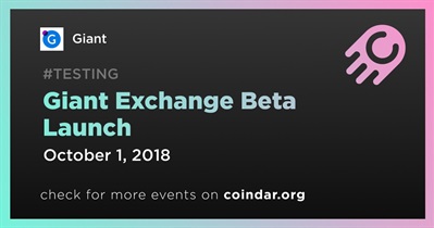 Lanzamiento de la versión beta de Giant Exchange