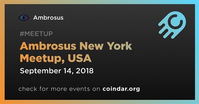 Reunión de Ambrosus en Nueva York, EE. UU.