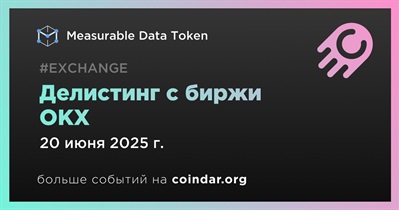 OKX проведет делистинг Measurable Data Token 20 июня