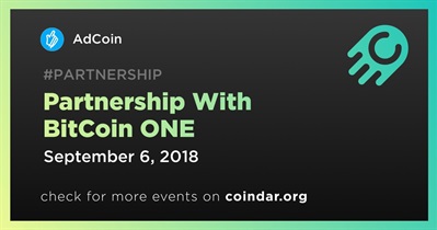 BitCoin ONE과의 파트너십