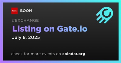 BOOM to Be Listed on Gate.io
