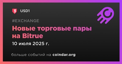 Bitrue добавила 10 новых торговых пар с USD1