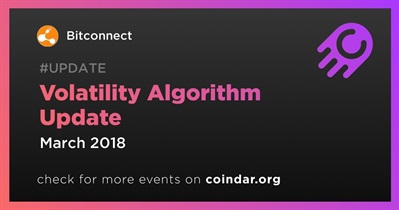 Volatility Algorithm Update