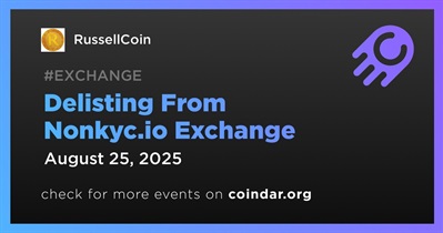 RussellCoin to Be Delisted From Nonkyc.io Exchange on August 25th