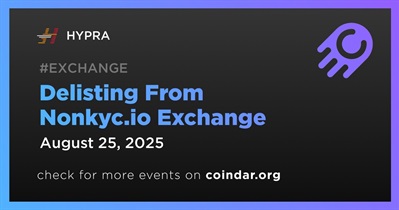 HYPRA to Be Delisted From Nonkyc.io Exchange on August 25th