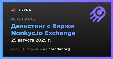 Nonkyc.io Exchange проведет делистинг HYPRA 25 августа