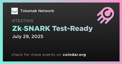 Tokamak Network Announces Zk-SNARK Test-Ready