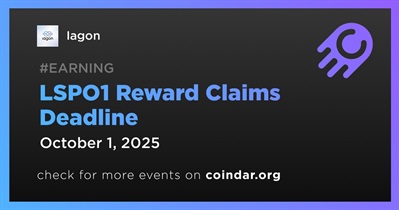 Iagon Sets Deadline for LSPO1 Reward Claims on October 1