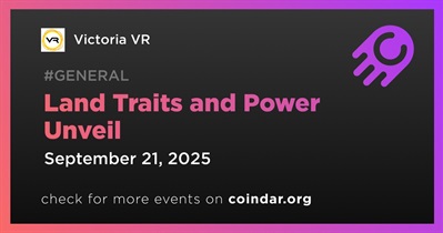 Victoria VR to Unveil Land Traits and Power on September 21