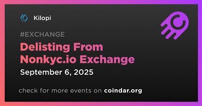Kilopi to Be Delisted From Nonkyc.io Exchange on September 6th
