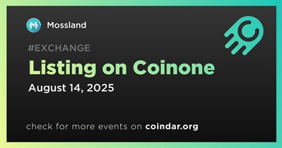 Mossland to Be Listed on Coinone on August 14th