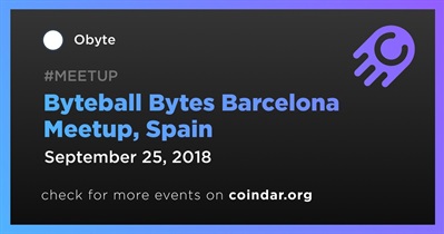 Byteball Bytes Barcelona Meetup, España