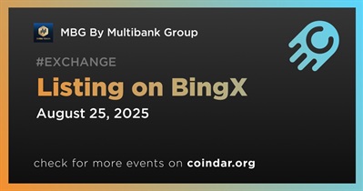 MBG by Multibank Group to Be Listed on BingX on August 25th
