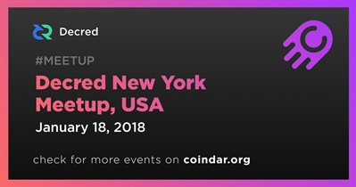 Decred New York Meetup, USA