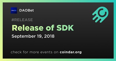 Release of SDK