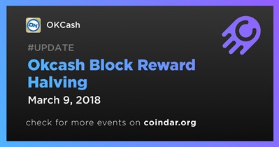 Okcash Block Reward Halving
