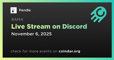 Pendle to Hold Live Stream on Discord on November 6th
