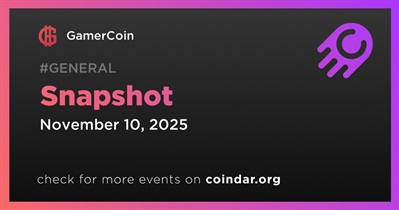 GamerCoin to Make Snapshot on November 10th