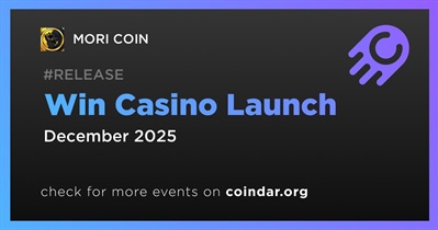 MORI COIN to Launch Win Casino in December